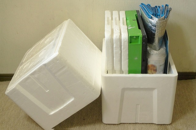 次回配達まで自宅で保管しておくおうちコープの発泡スチロールBOX